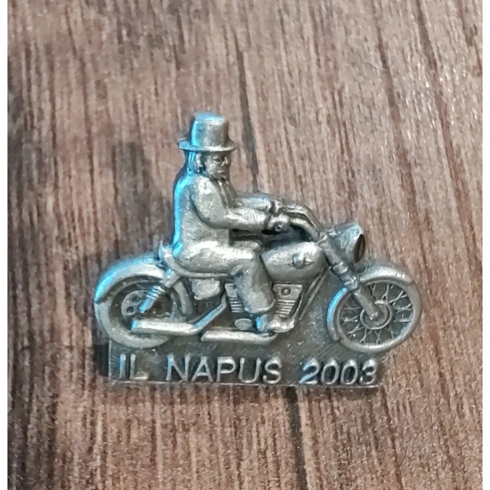 Vtg Illinois NAPUS 2003 Lapel Pin Abe Lincoln Pinback Motorcycle Pin J279